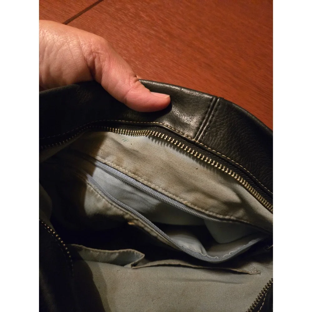 Coach Ergo Black‎ Pebbled Leather Hobo Shoulder Bag 12248 Contrast Stitching